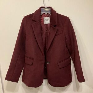 Abercrombie and Fitch Rich Burgundy wool Blend Preppy Blazer Sz XS Old money
